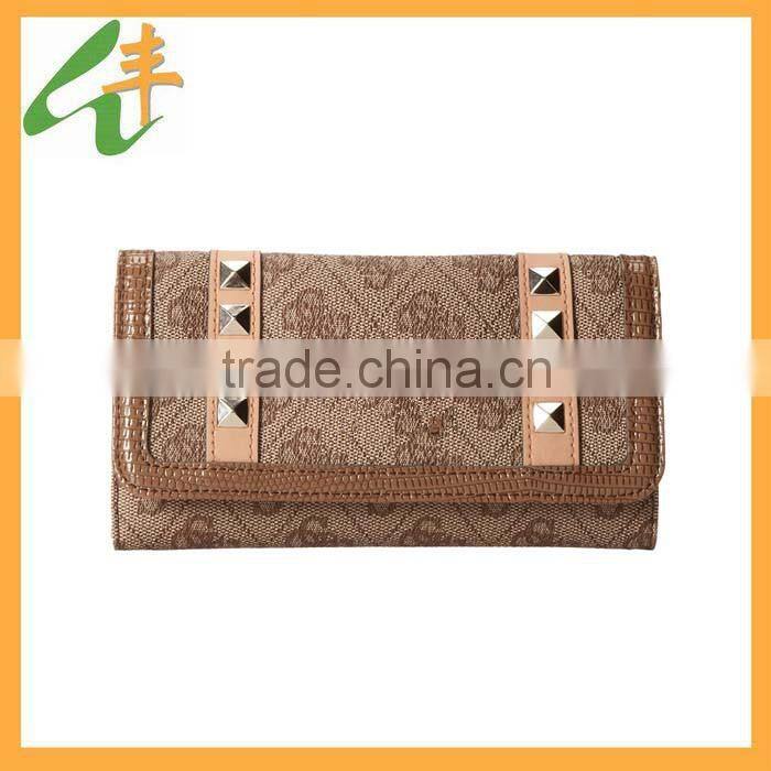 studed long wallet for men