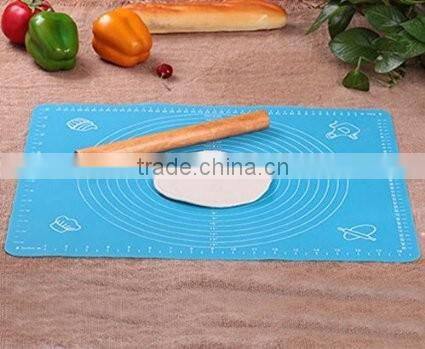 Eco-friendly feature soft printed kitchen baking mat silicone 50*40cm
