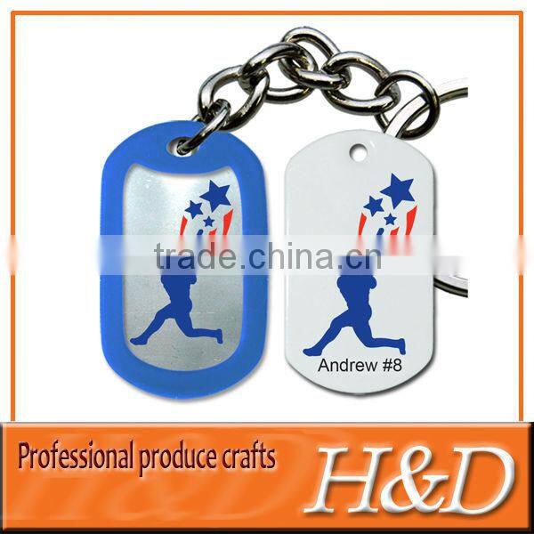 Orange Metal donkey key chain with ring