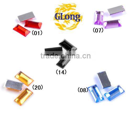 5*10mm Acrylic Flat Back Rectangular Mix Color Bling Rhinestone&Crystal For Stylish Bags Garment Shoes #GY014-10(Mix-s)