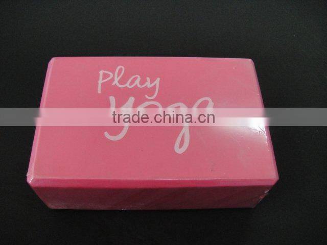 Pink EVA foam yoga fitness blocks/bricks