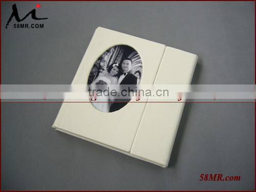 PU Leather Wedding CD DVD Case,1 Pic,4 Disc