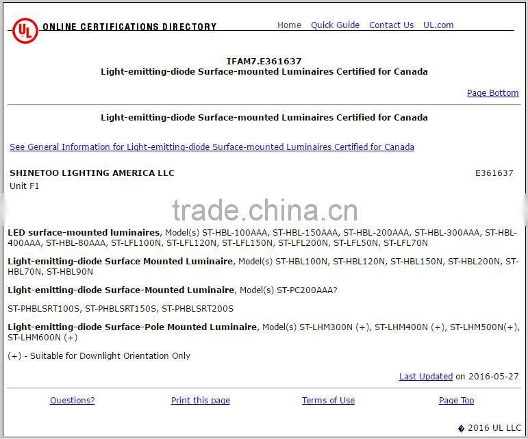 5 Years warranty Mean well driver ip65 100lm/w 150w led street light