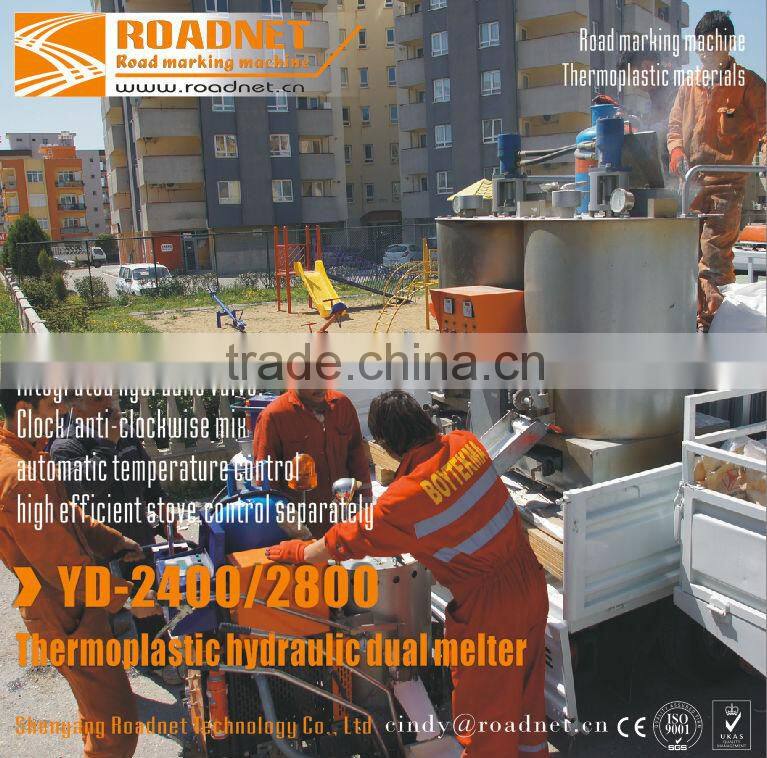 Double cylinder thermoplastic pre-heater/ machinery for road marking paint