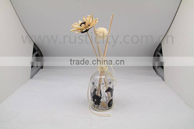 Perfume Use And Hot selling Reed diffuser Glass bottle decorative