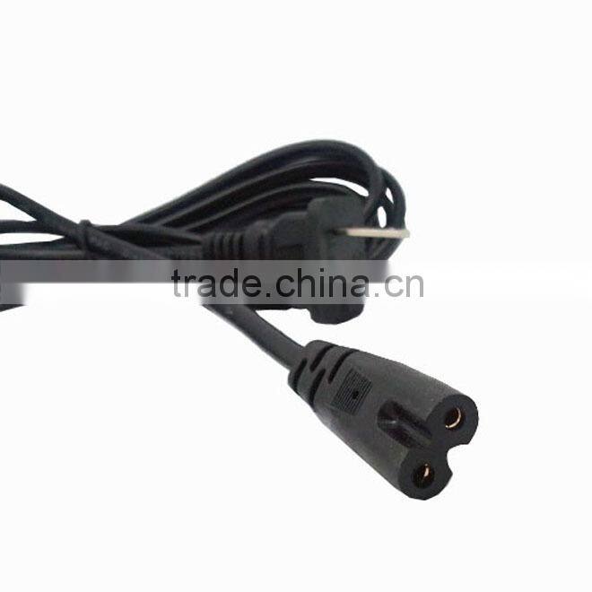 UL 2 pin power cord flat pin india power cable wire copper