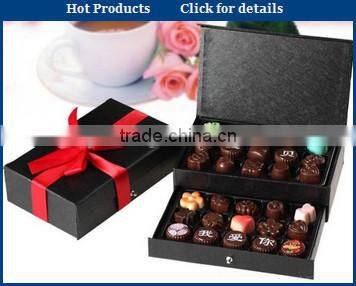 custom handmade paper chocolate box,paper chocolate packaging box, cardboard chocolate gift box with bow