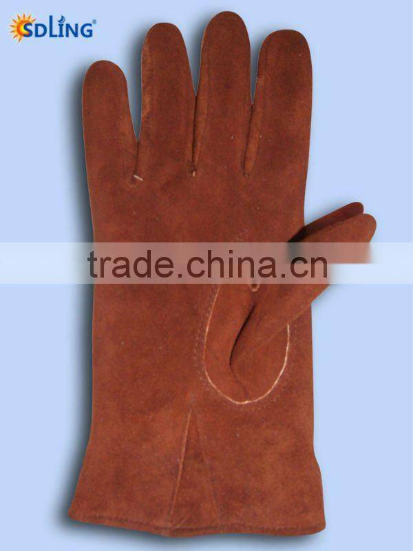 leather weld glove with polyester liner