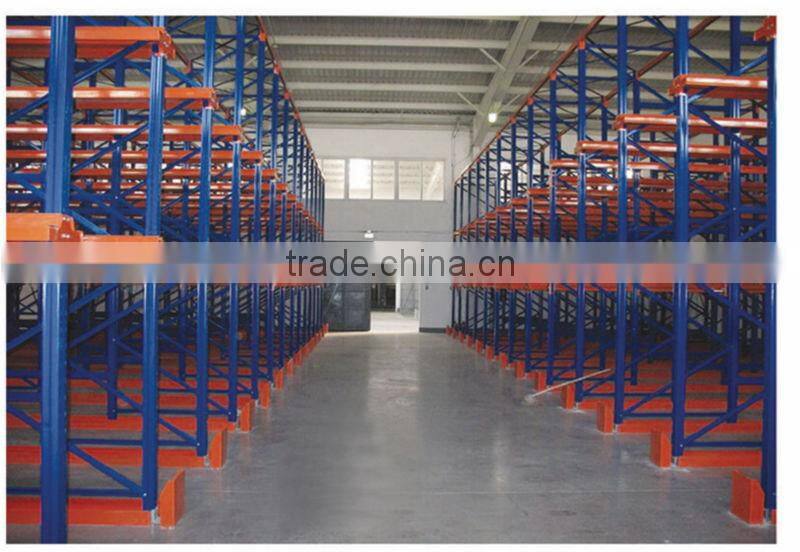 Warehouse shelf through type storage rack