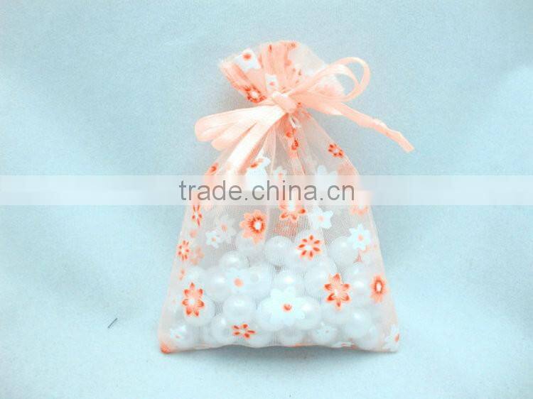 2016 New trendy products organza bags with logo ribbon cargo alibaba