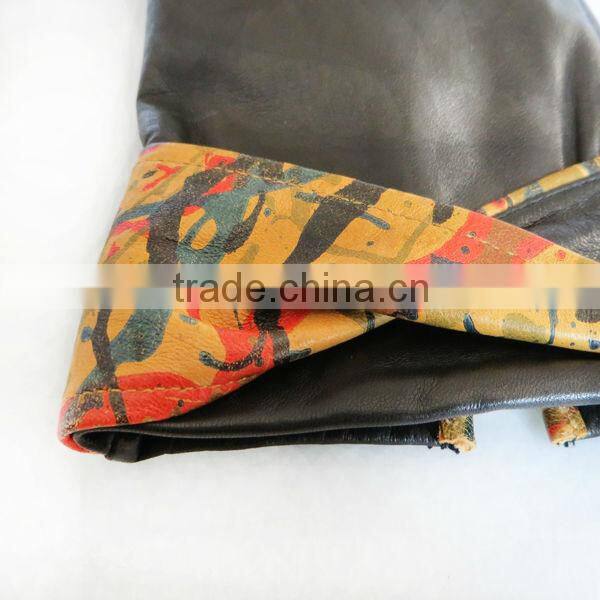 leopard cuff stylish xxl leather gloves