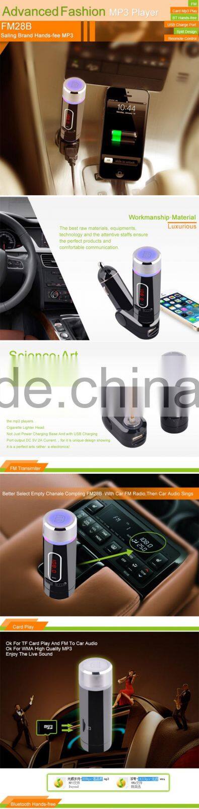 Car Kit Bluetooth MP3 Player Cars Charger FM Transmitter For Mobile