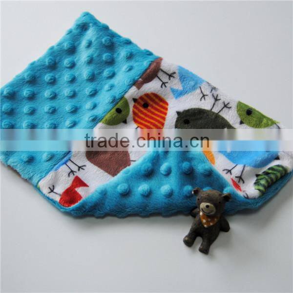 MOQ 10 PCS Europe Fashion Minky Digital Print Joint Baby Dot Minky Pillow Case