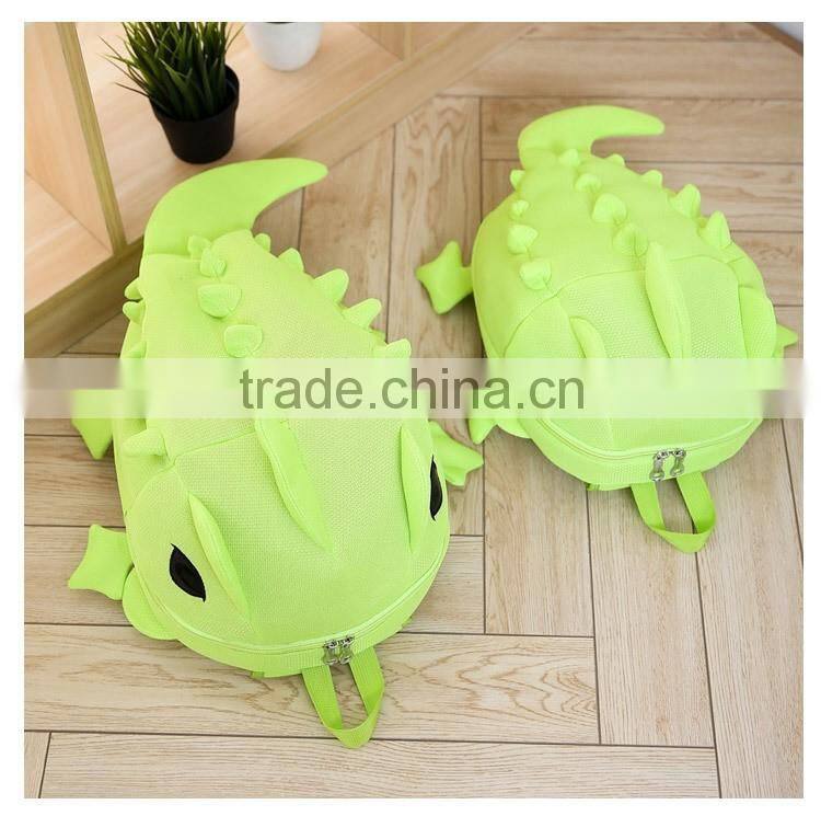 2016 new design backpack cute dinosaur backpack hot sell child's bag