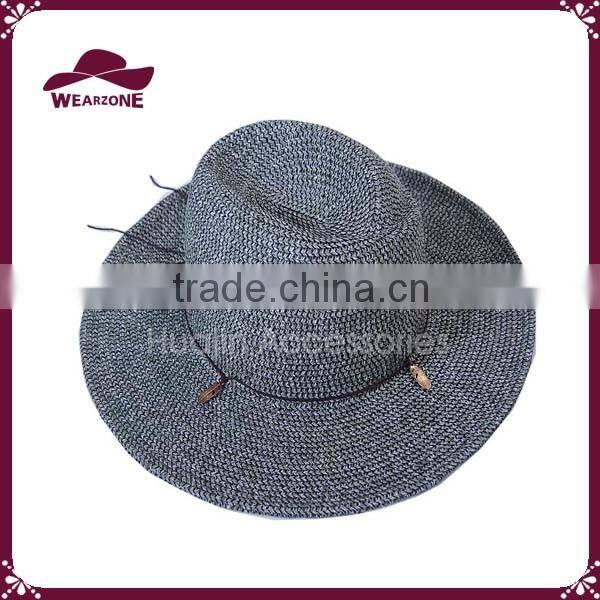 Women Straw Hat for Sale Panama Fashion Wide Brim Straw Hat Two Tone Color Panama Hat