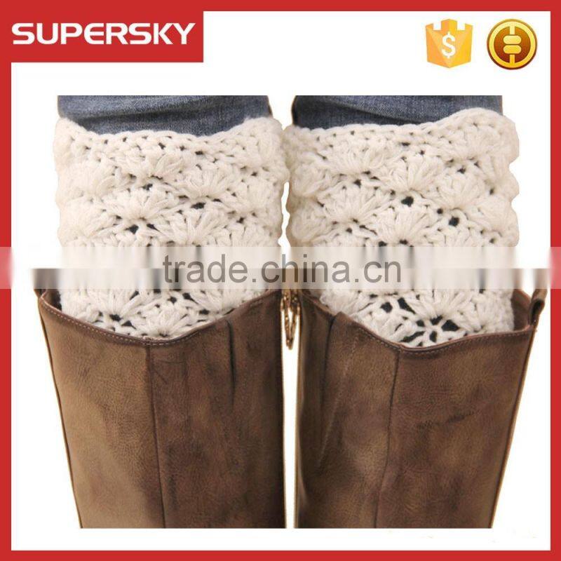A-1266 stretchy hand knit boot cuffs lady crochet knit boot socks toppers women crochet boot cuffs warmer