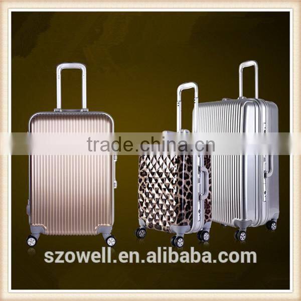 New style best fashion lady suitcase aluminum frame suitcase