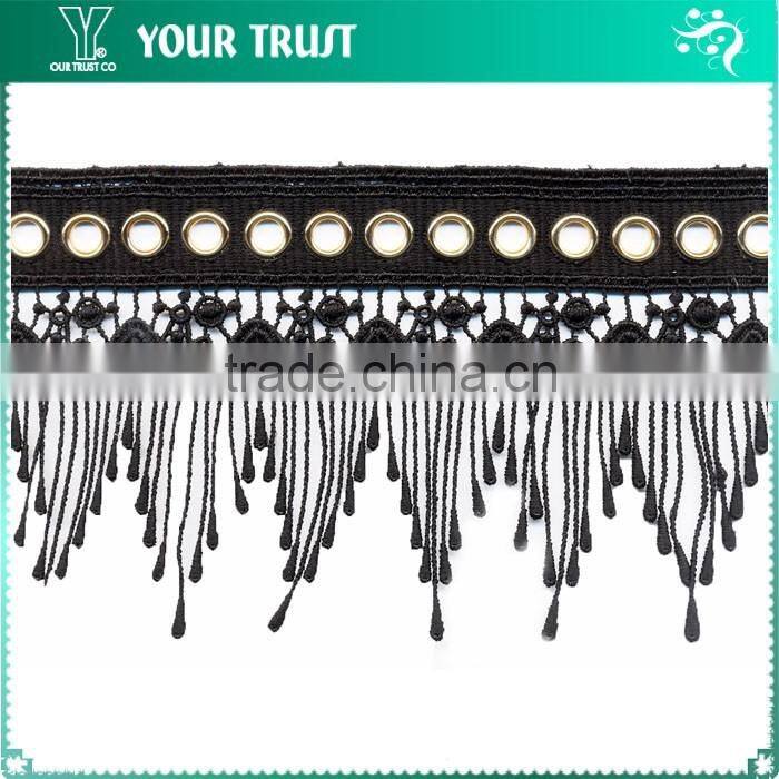 1MM Gold Rhodium Metal Ball Chain Black Mesh Trimming