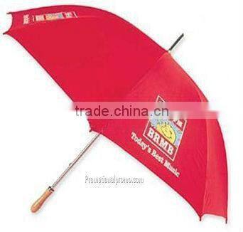 Golf umbrella with wooden grip