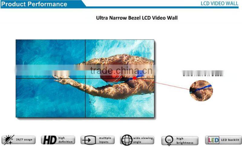 2015 chestnuter Top quality 42 inch 3x3 lcd video wall HD 1080p display supported
