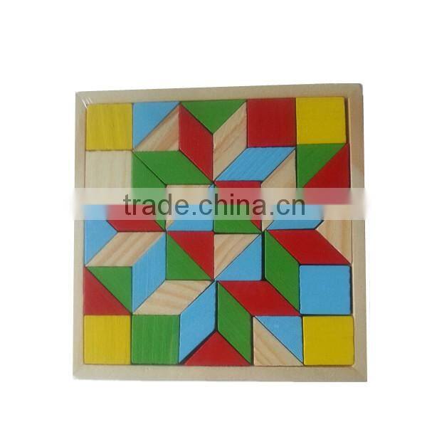 wholesaler colorful interesting wooden tangram puzzle,wooden jigsaw puzzle