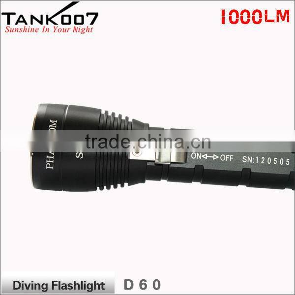 High Power Rechargeable Built-in Battery Dive LED Flashlights & torches D60