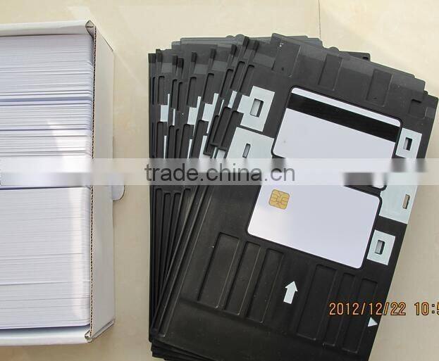 Printing Magnetic Strip Card With SLE4442 Chip , PVC Composite IC Card for epson Canon inkjet Printer