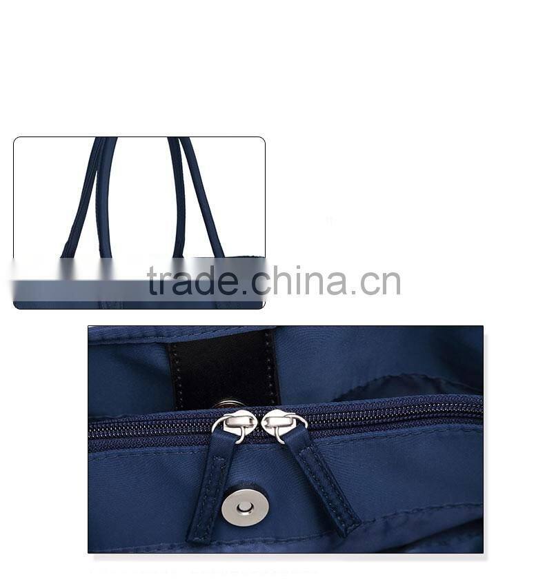 Factory wholesale fashionable leisure nylon waterproof zippered multi-functional tote bag GW742