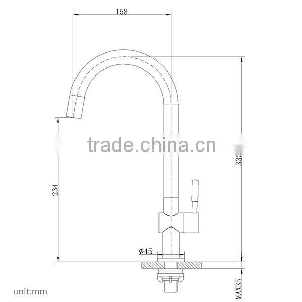 Promotion Single Handle Brass Cold Kitchen Faucet Cookhouse Water Taps SC551