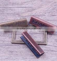 Fashion custom brown luggage paper hang tags with gold foil logo