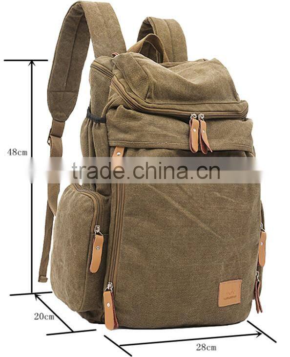Wholesale Vintage Canvas Hiking Backpack,Rucksack