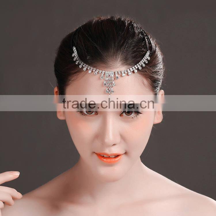 fashion stetch elastic rhinestone headbands with rhinestone