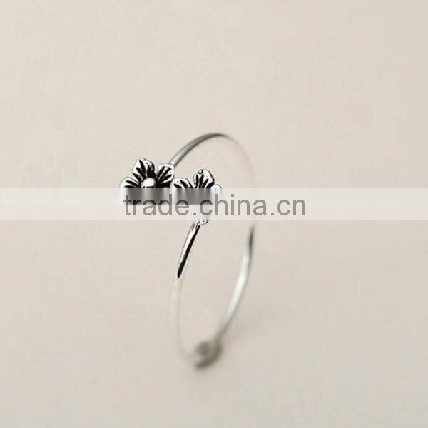 girl flower design antique jewerly 925 titanium silver