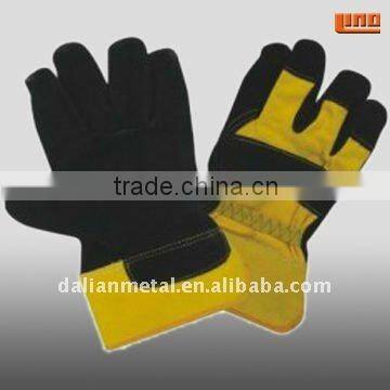 blue grain leather working gloves