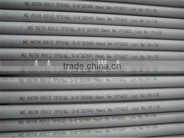 ASTM A312 GR TH304 TP316L TP SEAMLESS STEEL PIPE