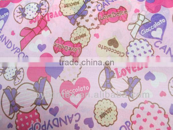 100% Polyester Chiffon Fabric Mickey Printing Chiffon for Kids