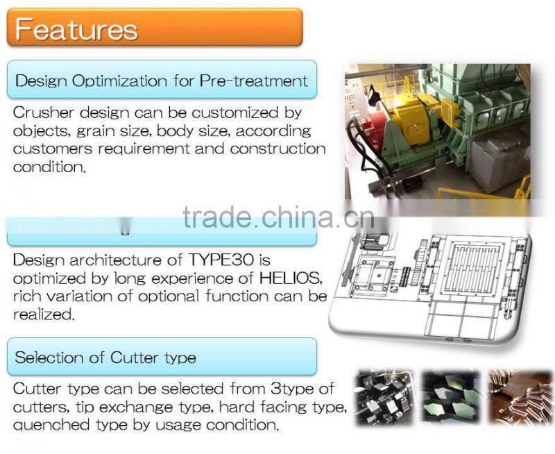 Low cost bestselling garbage rubber crusher made in Japan