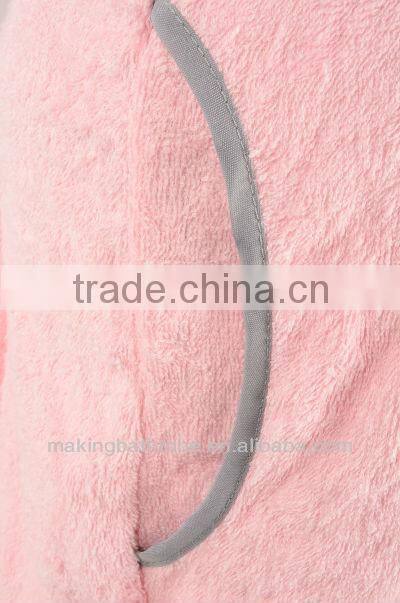 Long sleeve soft women bathrobe