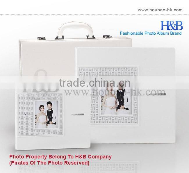 H&B simple white painting polaroid photo size interleaf paper photo album