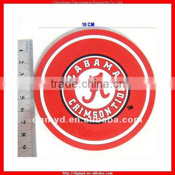 Top grade colorful soft PVC coaster for Promotion (KMS-1945)