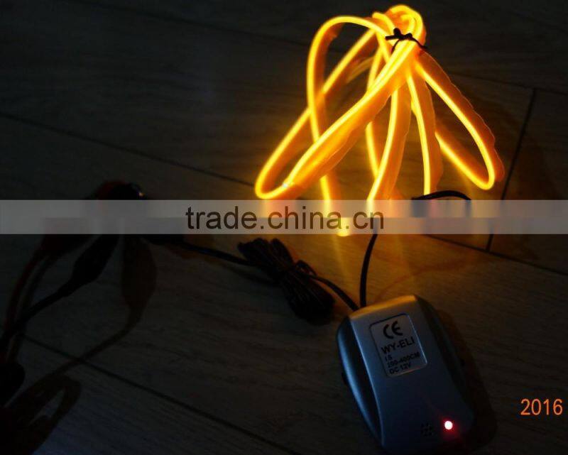 DC12V Sound-control Car seat lighting decoration"Polar light 2"2.2mm Green Single welt EL WIRE