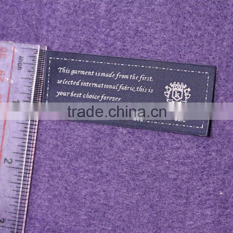 2016 High Quality Clothing Label Manufacturer For Custom Woven Silk Labels
