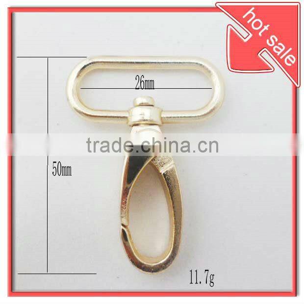1 inch light gold snap hook for bag accessories