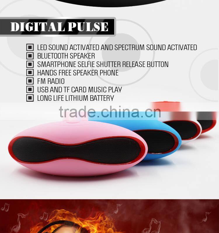 2016 Cheap portable wireless bluetooth speaker, good sound speaker with LED