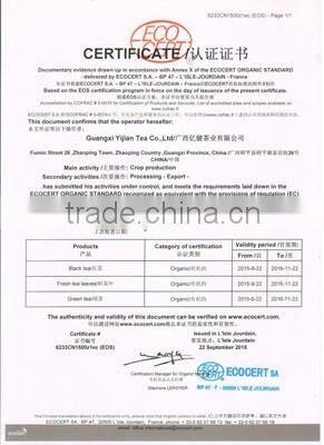 Pollution Free Health Food Drink Organic Black Tea With Beautiful Packing Box