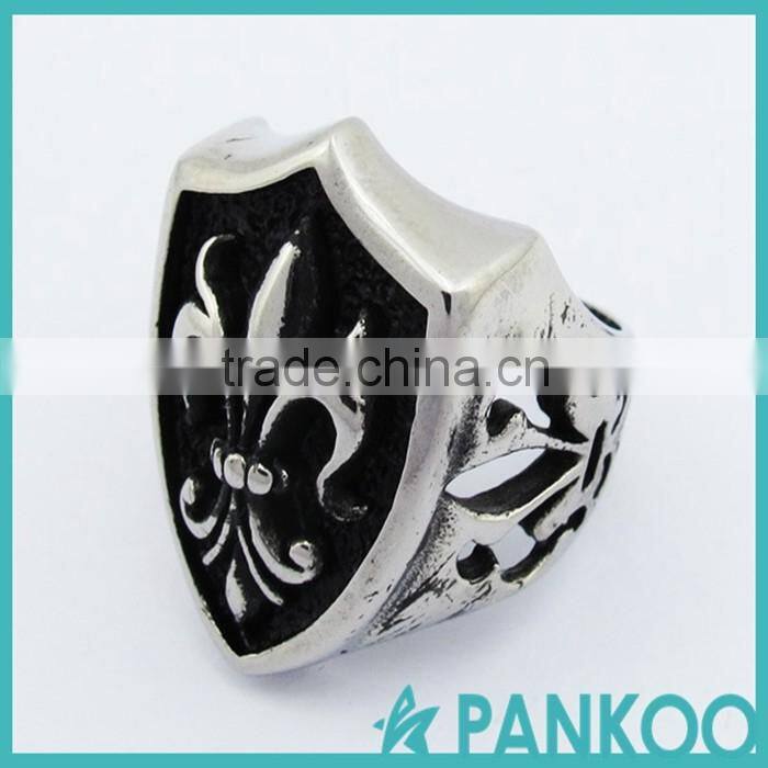 Royal Crown Shield series of European and American style silver ,titanium ,alloy For selective unisex ring