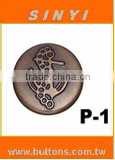 Press Snap Fastener Cap Embossed P-1