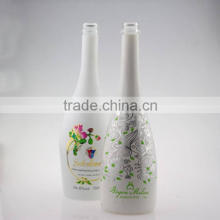 Hot sale vodka bottles 750ml paint glass bottles ice wine bottle