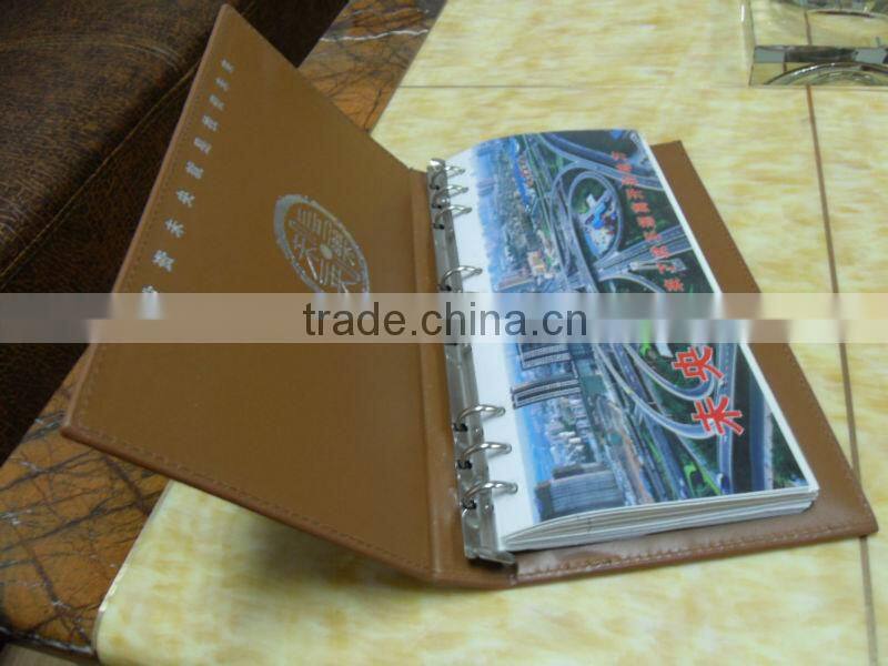 2015 wholeasle desk printing calendar with 9 ring binder