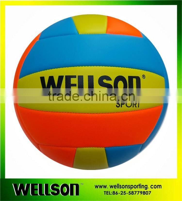 Colorful machine stitched 18 panels volleyball